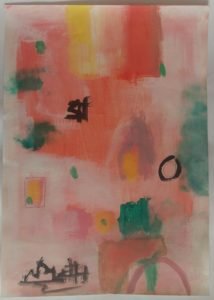liberation acrylic painting on paper