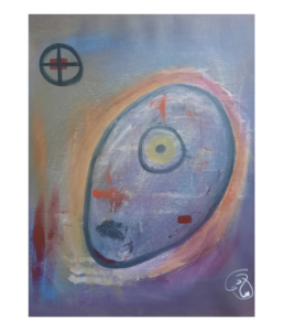 Third eye  Acrylic painting  50cm x 46 cm 