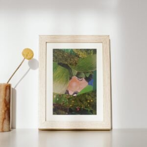 Garden collage painting on paper - 2025
