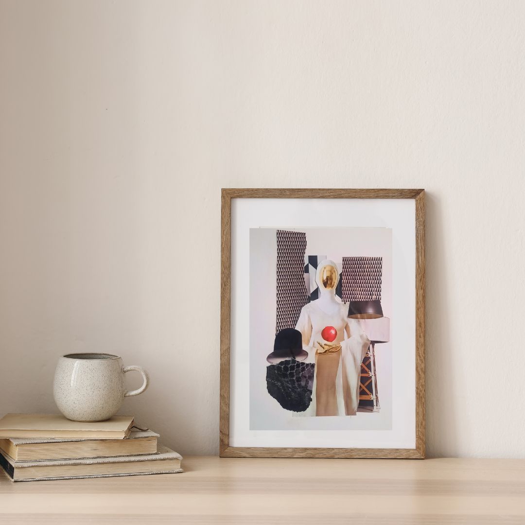 Collage painting on paper - 2025