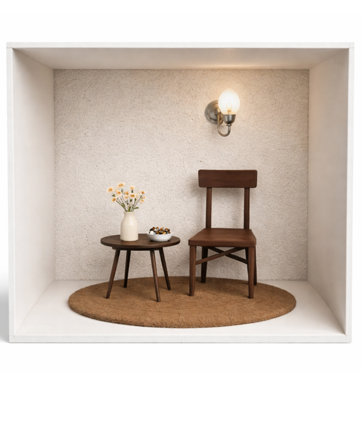 Showroom Box Display Concept - Intimate Living scene